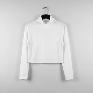 SHEIN White Turtleneck Crop Top